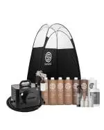 Salon spray tan kit Apollo Mighty Mist Ultimate Starter Kit; High volume spray tan machine with QT quiet tech; T5020 spray gun HVLP salon kit