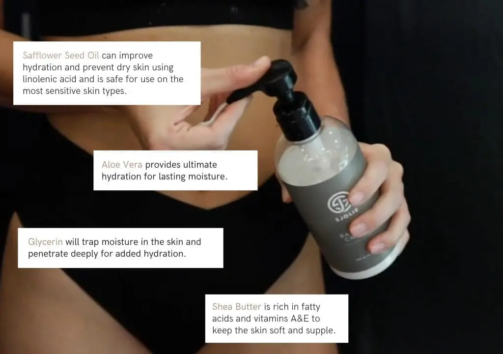 Shea Butter is rich in fatty acids and vitamins A&E to keep the skin soft and supple.