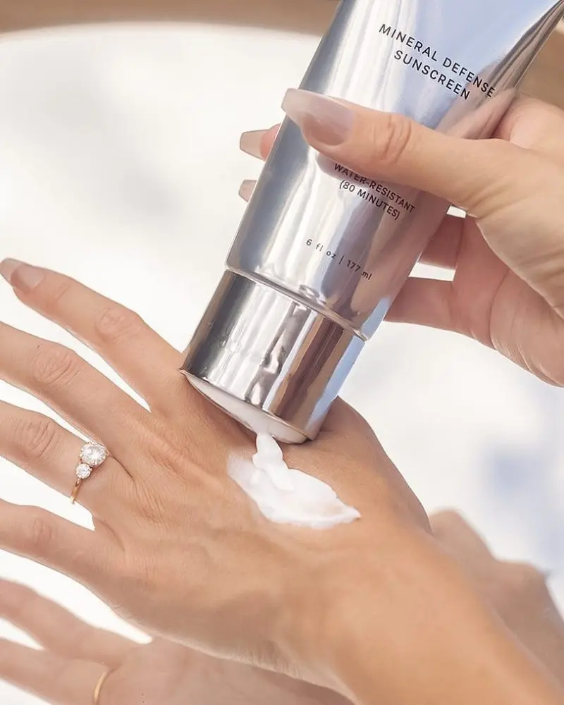 Sheer lightweight mineral SPF 30+ for face and body with coconut scent