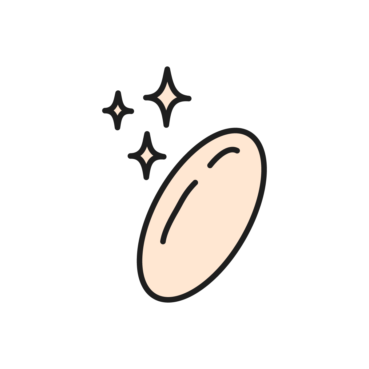 Vitamin E ingredient icon - antioxidant skin protection