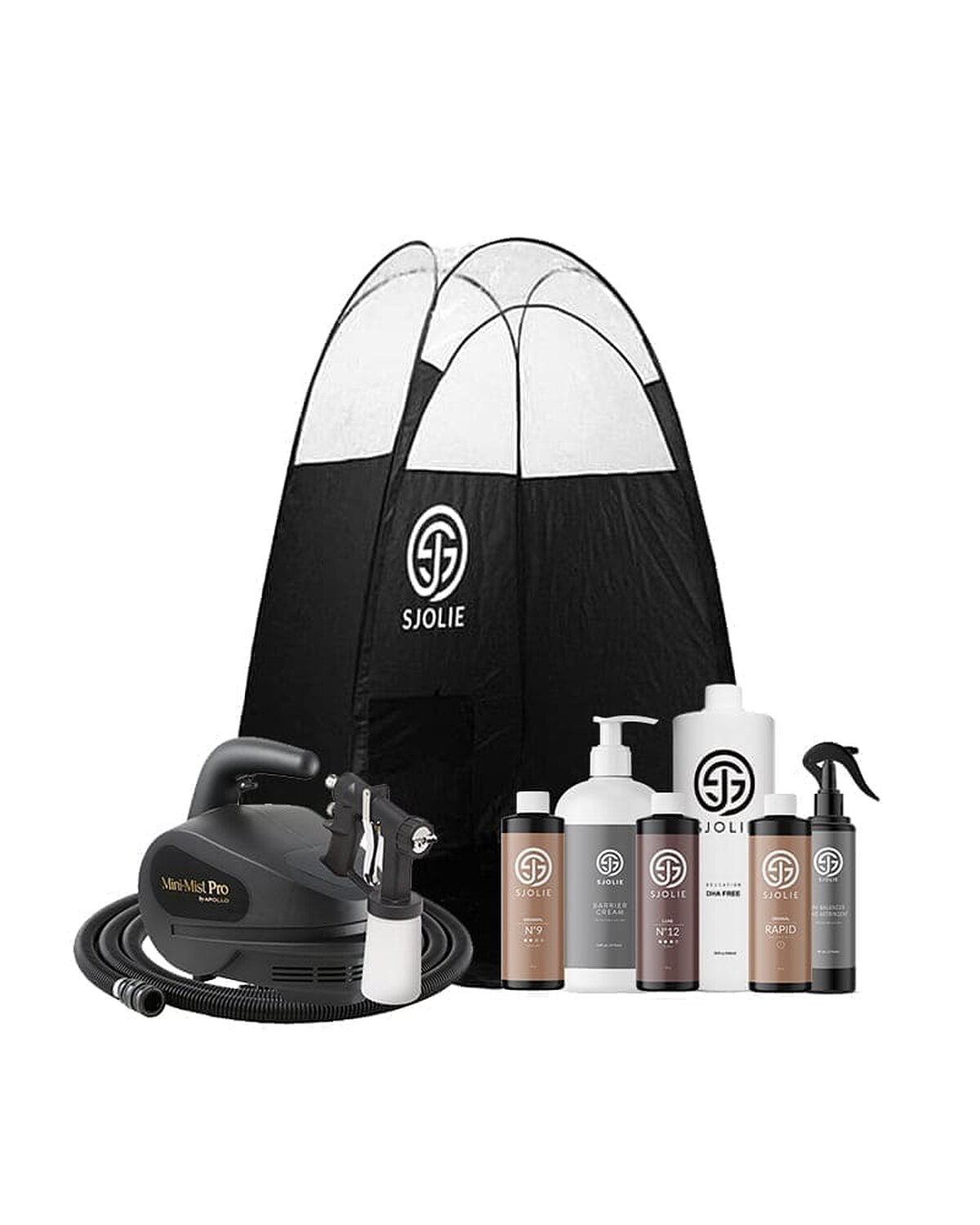 Apollo Mini Mist Essentials Starter Kit with turbine, T6000 applicator, SJOLIE tent and solutions