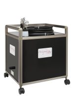 Apollo TC3 Whisper Mist spray tan machine in its wheeled cabinet with applicator on top
