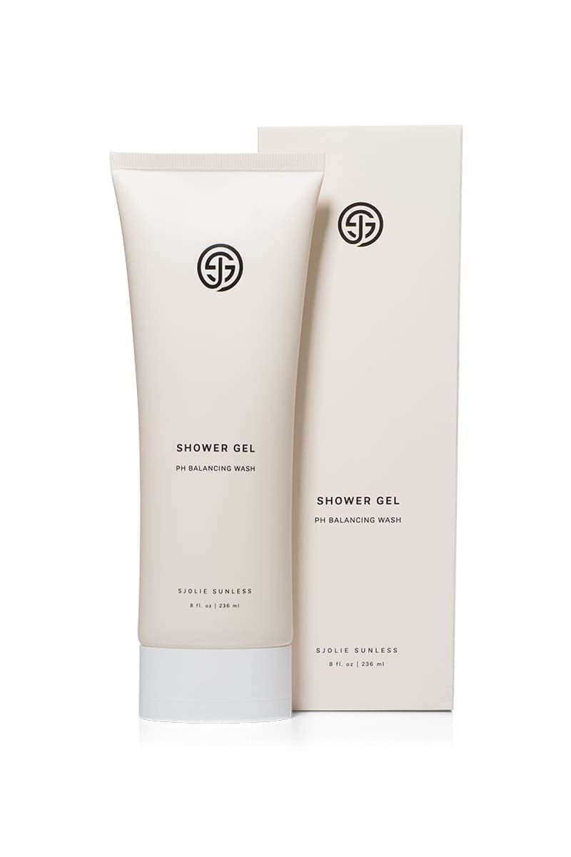 SJOLIE Shower Gel tube beside its box, part of the Retail Bundle