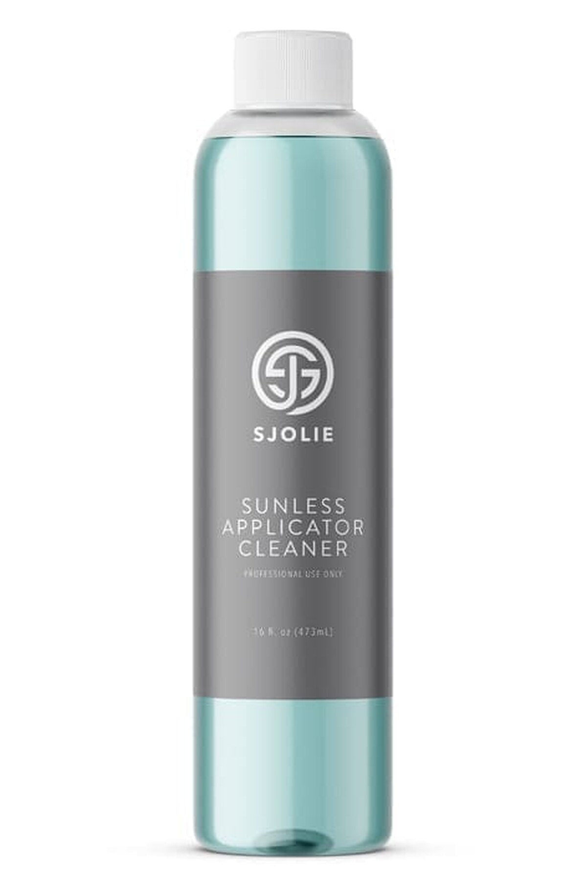 SJOLIE Sunless Applicator Cleaner spray gun cleaning solution in a clear bottle