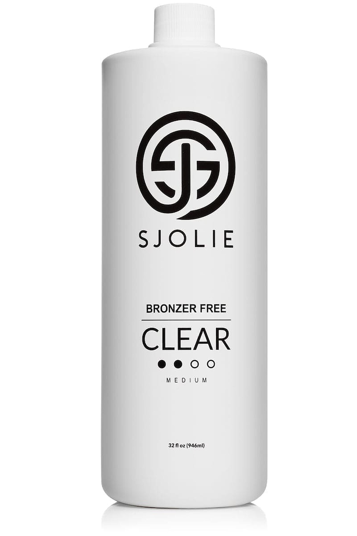 SJOLIE Bronzer Free Clear N°9 Medium spray tan solution in a 32 oz bottle