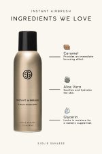 SJOLIE Instant Airbrush ingredients: caramel, aloe vera and glycerin