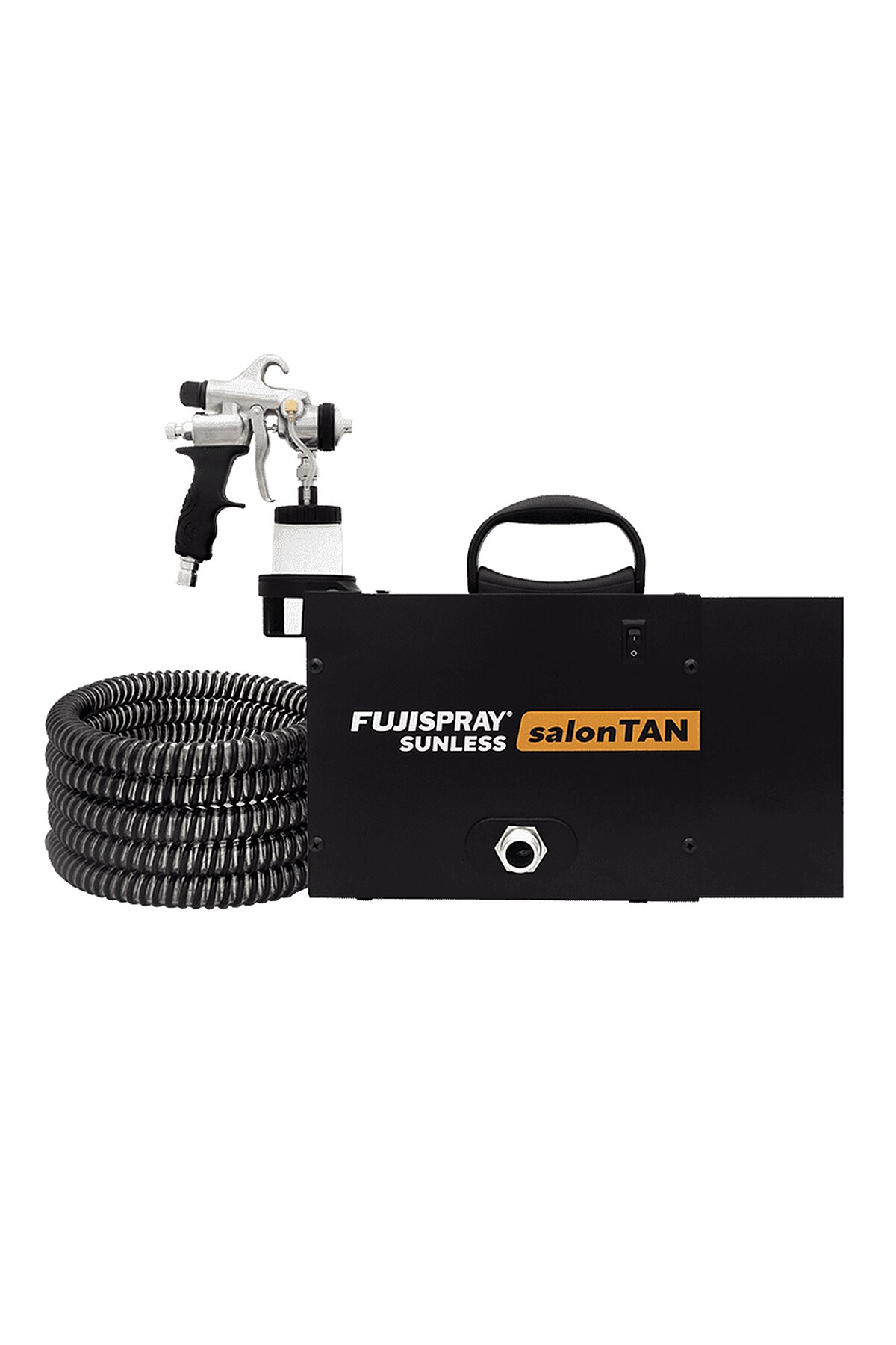 Fuji salonTAN spray tan machine with applicator gun and coiled hose
