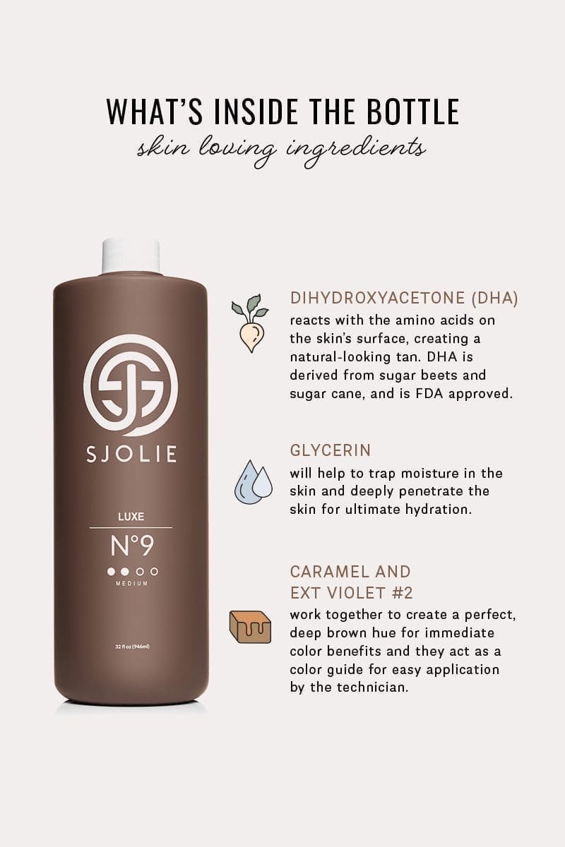 Luxe 9 Violet Medium Spray Tan Solution | Warm Skin - Sjolie