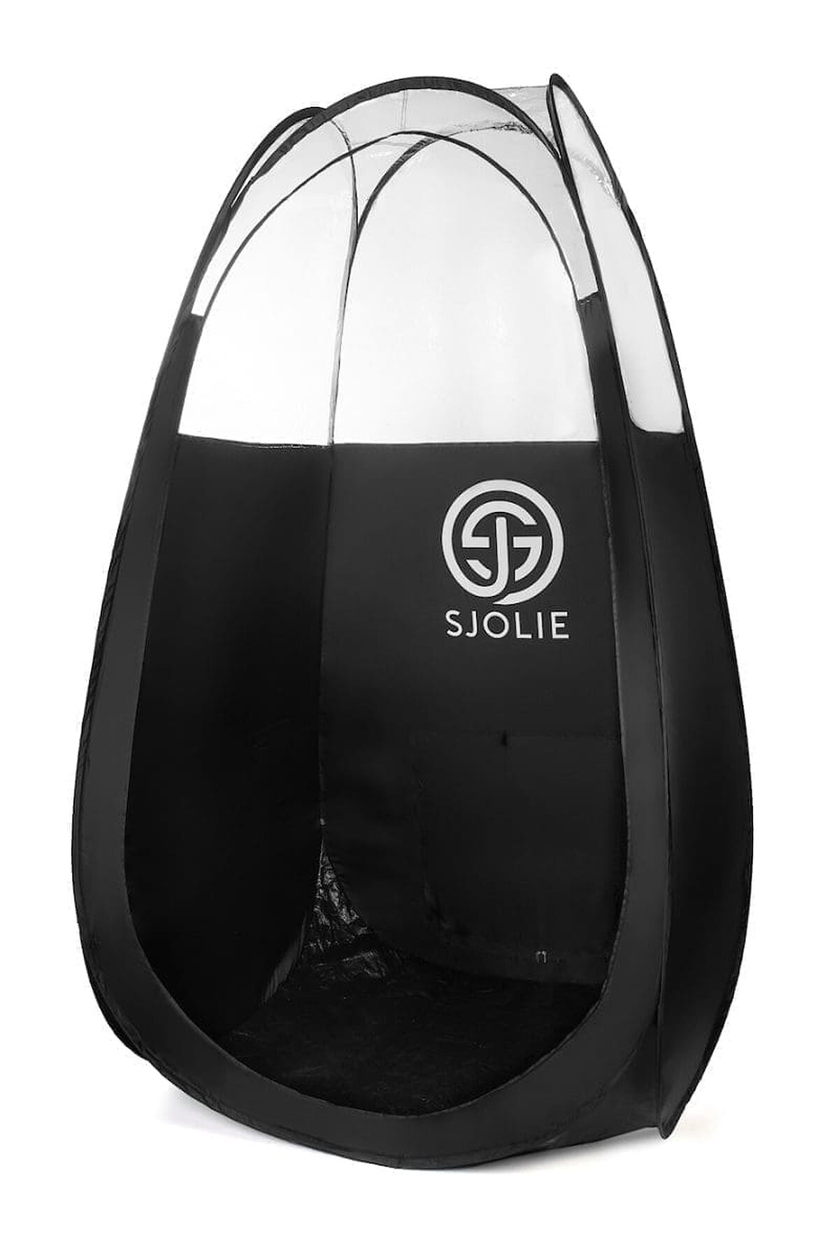 SJOLIE Mobile Spray Tan Tent Black SJOLIE Mobile Spray Tan Tent with clear top panels