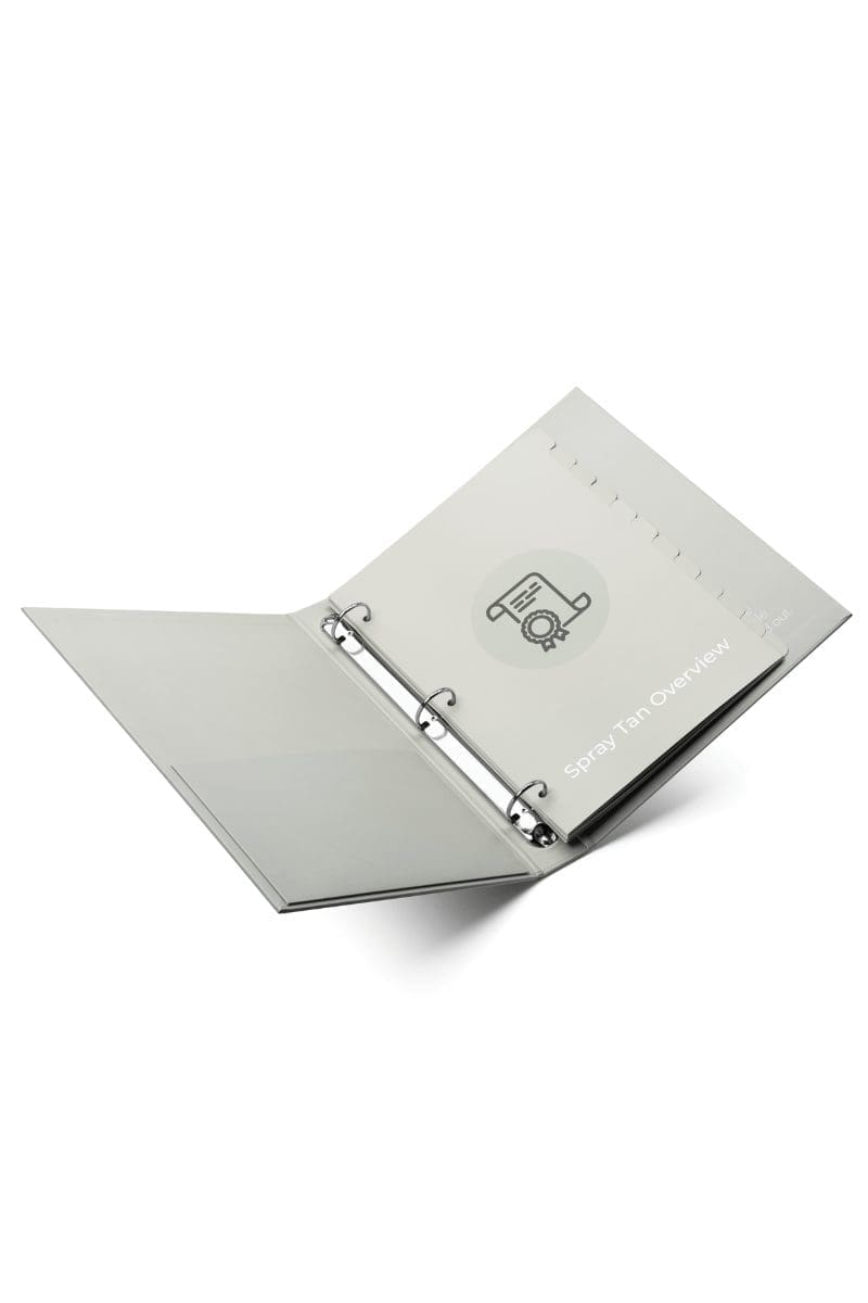Artist Resource Binder close-up - Professional Sunless Tanning by Sjolie