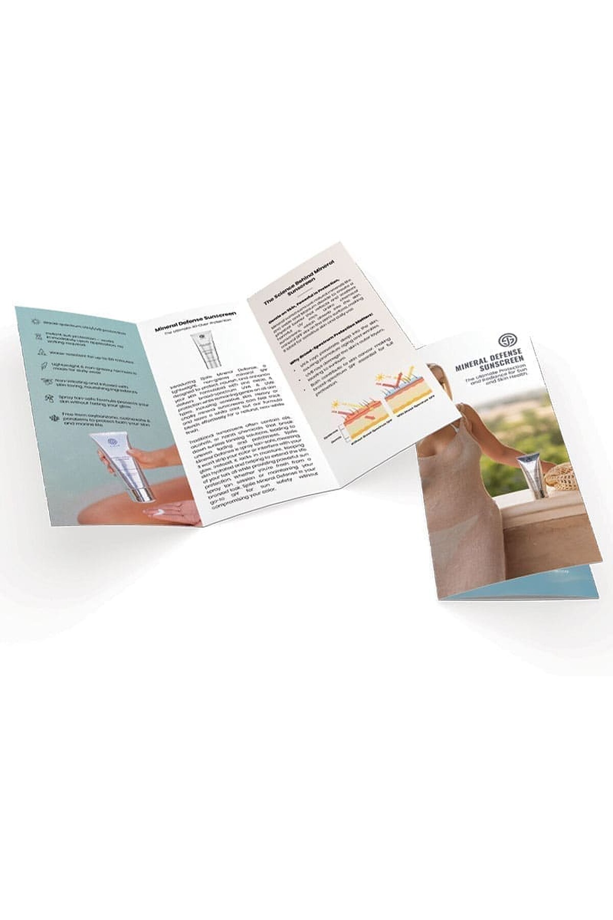 Open SJOLIE SPF Educational Brochure about Mineral Defense Sunscreen