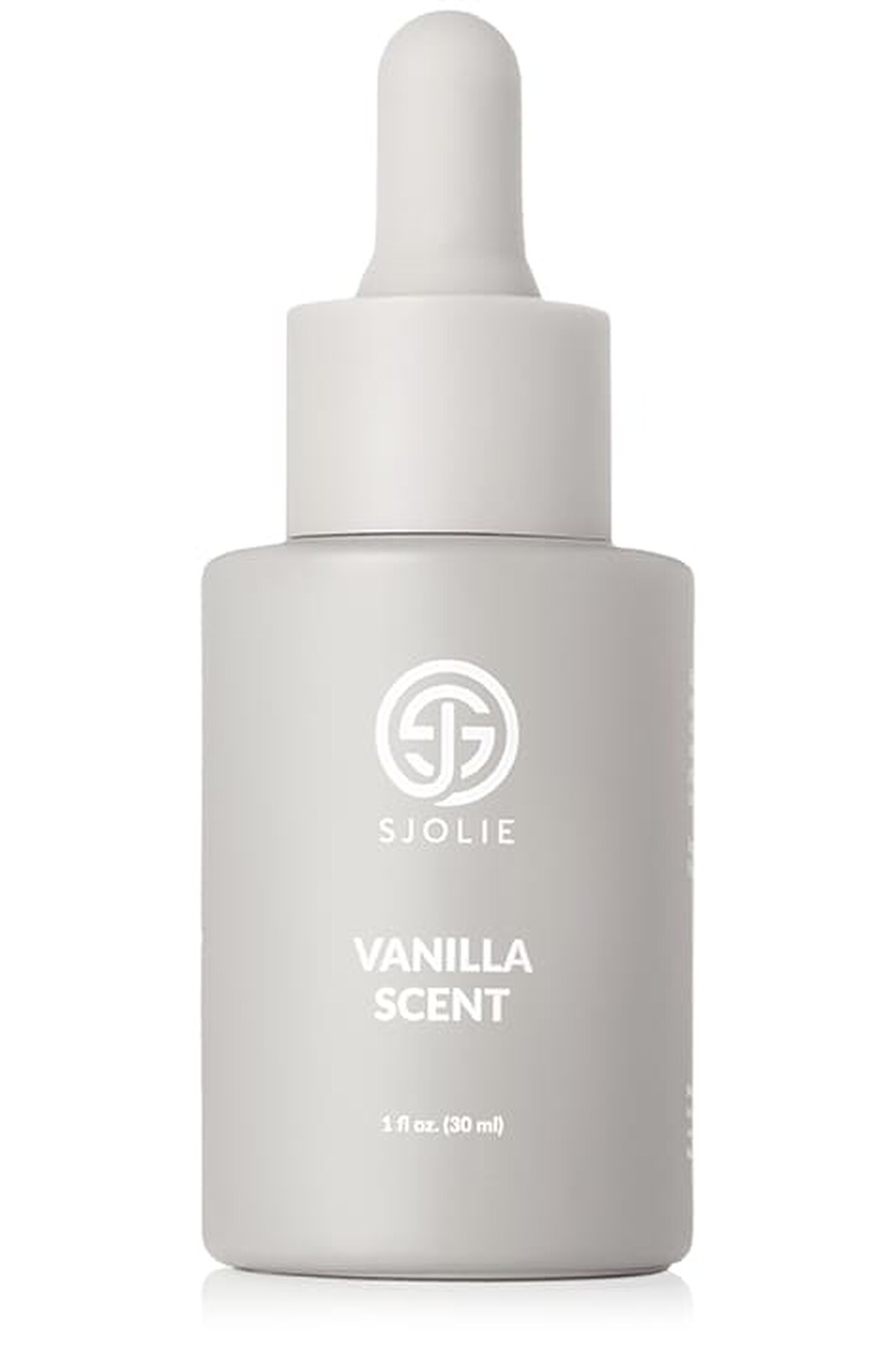 SJOLIE Vanilla Scent drops in a gray dropper bottle